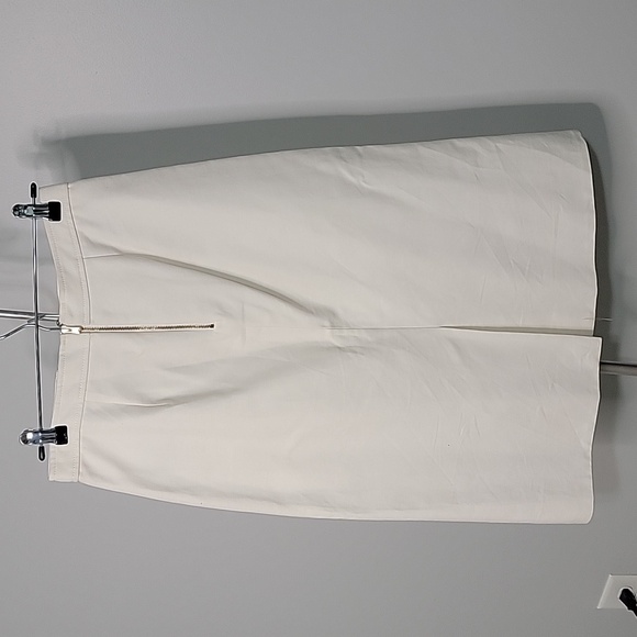 JCREW tie up knee length skirt in ivory Sz 4 EUC - Picture 3 of 7